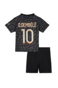 Fotbalové Dres Paris Saint-Germain Ousmane Dembele #10 Dětské Třetí Oblečení 2023-24 Krátký Rukáv (+ trenýrky)